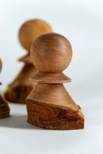 Carica l'immagine nel visualizzatore di Gallery, "Sopravvissuti" - Pedoni numerati in legno di Orniello, Melo e Ciliegio (in mostra)
