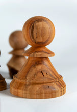 Carica l'immagine nel visualizzatore di Gallery, "Sopravvissuti" - Pedoni numerati in legno di Orniello, Melo e Ciliegio (in mostra)
